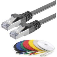 IRENIS CAT7 Siyah 1 m Yassı FTP Lan İnternet Kablosu