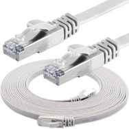 IRENIS CAT7 Yassı FTP Beyaz 10 Metre Ethernet Network Lan İnternet Kablosu