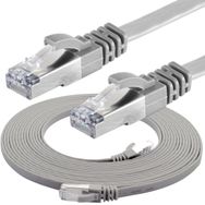 IRENIS CAT7 Yassı FTP Gri 50 cm Ethernet Network Lan İnternet Kablosu