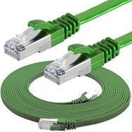 IRENIS CAT7 Yeşil 2 mt Yassı FTP 5 Adet Ethernet Network Lan İnternet Kablosu