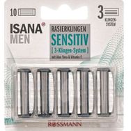 Isana 10 Adet Men 3 Bıçaklı Yedek Başlığı Hassas Ciltler İçin Tıraş Bıçağı