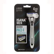 Isana Men Krom ve Teflon Kaplı Oynar Başlı Hassas Ciltler İçin Tıraş Bıçağı