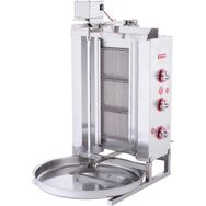 Işıkgaz Silverinox Doğalgazlı 3 Radyanlı Üstten Motorlu Döner Ocağı