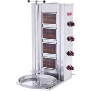 Işıkgaz Silverinox Endüstriyel Doğalgazlı 4 Radyanlı Döner Ocağı Makinesi
