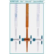 İsolab 017.02.010 10 ml Düz Şeffaf PTFE Musluklu As Kalite Mavi Skala Büret