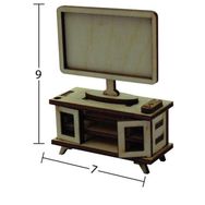 İstanbul Hobi 5731974 İstanbul Hobi Ahşap Minyatür TV ve TV Ünitesi