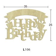İstanbul Hobi Birthday Ahşap Kapı Süsü Happy Obje