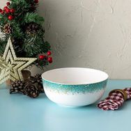 İstanbul Porselen Starlight Fine Bone New Year 21 cm Yılbaşı Salata Kasesi