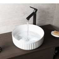 Isvea 10NF66036 Infinity Artisan Origin 36 cm Beyaz Extra Dekor Deliksiz Tezgah Üzeri Çanak Lavabo