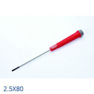İzeltaş 2.5 X 80 mm Elektronikçi Tip Klemens Düz Uçlu Tornavida