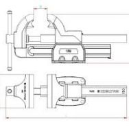 İzeltaş 7400 100 mm Dövme Çelik Mengene