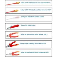 İzeltaş 7'li Tornavida - Keski - Kablo Sıyırıcı - Pense Elektrikçi Set