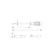 İzeltaş 7X150 cm Ergonomik Düz Tornavida