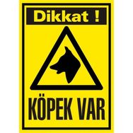 İzmir Serigrafi Köpek Var Galvaniz Uyarı Levhası 17.5x25 cm Köpek Uyarı Levhası