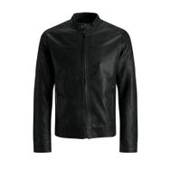 Jack & Jones 12182461 Erkek Siyah Deri Ceket