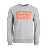 Jack & Jones 12219815 Jcokım Light Grey Melange Gri Erkek Sweatshirt