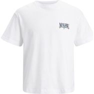 Jack & Jones 12234270-Brigh Jorpalma Back Tee Ss Crew Neck Beyaz Erkek T-shirt