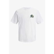 Jack & Jones 12235304 Jorcabana Graphic Tee SS Crew Neck LN Beyaz Erkek T-Shirt