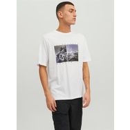 Jack & Jones 12235522 Jorsplash Photo Tee Ss Crew Neck Beyaz Erkek T-shirt
