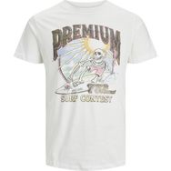 Jack & Jones 12239252-Cloud Jprbluvıntage Tee Tg Beyaz Erkek T-shirt