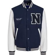 Jack & Jones 12241559 Kolej Yaka Lacivert Erkek Mont