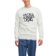Jack & Jones 12242366_JORSILVERLAKE SWEAT CREW N Bisiklet Yaka Açık Gri Erkek Sweatshirt