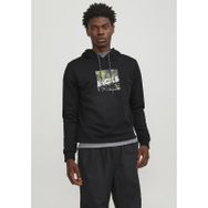 Jack & Jones 12246994 Logan Kapüşonlu Black Erkek Sweatshirt
