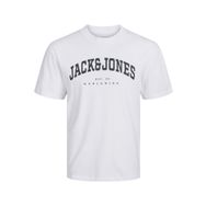 Jack & Jones 12257579 Jjecaleb Varsity Tee SS O-Neck Noos Beyaz Erkek T-shirt