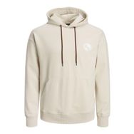 Jack & Jones Core Jcofilo Plain Aw23 Sweat Hood SN Kırık Beyaz Erkek Sweatshirt
