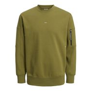 Jack & Jones Core Jcoshade Sweat Crew Neck LN Yağ Yeşili Erkek Sweatshirt