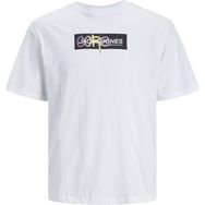 Jack & Jones Jcoaop Print TEE SS Crew Neck Beyaz Erkek T-shirt