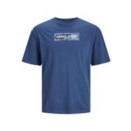 Jack & Jones Jcoaop Print Tee Ss Crew Neck Koyu Mavi Erkek T-shirt