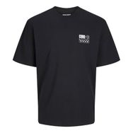 Jack & Jones Jcoflash Tee SS Crew Neck Styd Siyah Erkek T-shirt