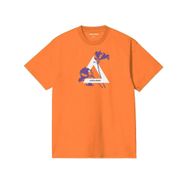 Jack & Jones Jcofloral Üçgen SS FST Tangerine Bisiklet Yaka Erkek T-shirt