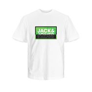 Jack & Jones Jcologan Summer Print Tee Crew Neck FST Beyaz Erkek T-shirt