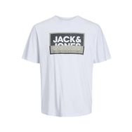 Jack & Jones Jcologan Tee Ss Crew Neck SS24 Beyaz Erkek T-shirt