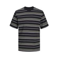 Jack & Jones Jcolotus Stripe Tee SS Siyah Şeritler Agave Winsome Beyaz Bisiklet Yaka Erkek T-shirt