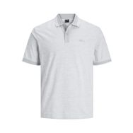 Jack & Jones Jcomelange Jersey SS Yüksek Rise Detay Beyaz Melanj Polo Erkek T-shirt
