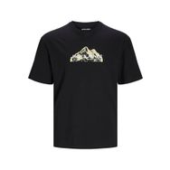 Jack & Jones Jcomountain Logo Tee Ss Siyah Bisiklet Yaka Erkek T-shirt