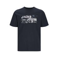 Jack & Jones Jcooutdoor Logo Regular Fit Cotton Lacivert Navy Blazer Bisiklet Yaka Erkek T-shirt