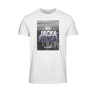 Jack & Jones Jcophoto Tee SS FST Beyaz Bisiklet Yaka Erkek T-shirt