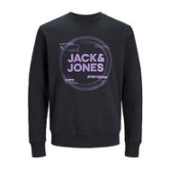 Jack & Jones Jcopilou Sweat Crew Neck Siyah Erkek Sweatshirt