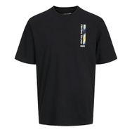 Jack & Jones Jcospiral Siyah Tee Ss Crew Neck Styd Erkek T-shirt