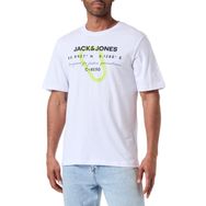 Jack & Jones Jcotext Cotton Beyaz Tee Ss Crew Neck FST Erkek T-shirt