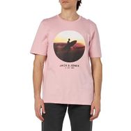 Jack & Jones Jjcellox Tee Ss Pembe Nectar Bisiklet Yaka Erkek T-shirt