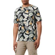 Jack & Jones Jjchill AOP Tee Ss Siyah Bisiklet Yaka Erkek T-shirt