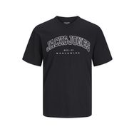 Jack & Jones Jjecaleb Varsity Tee Ss O-Neck Noo Pls Siyah Erkek T-Shirt