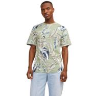 Jack & Jones Jjejeff Aop Tee SS SN Oil Green Erkek T-shirt