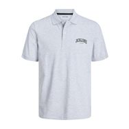 Jack & Jones Jjejosh Polo SS White Melange Erkek T-shirt