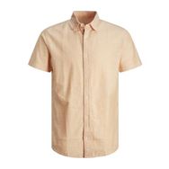 Jack & Jones Jjelinen Shirt SS SN PLS Açık Turuncu Erkek T-shirt